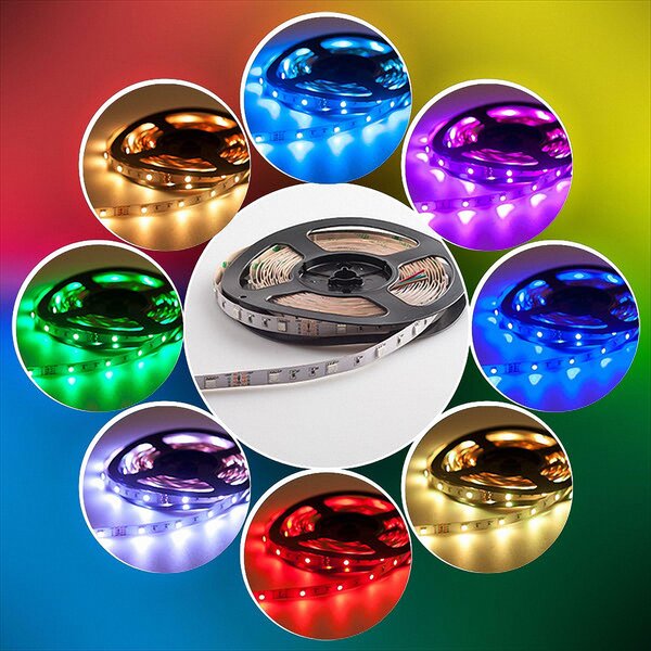 Striscia LED 5050 RGB, 36W, 500 cm, 12V, grado di protezione IP20