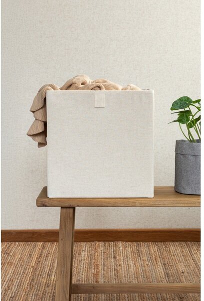 Scatola beige in tessuto 32x31,5x31,5 cm Soft Storage Cube – Bigso