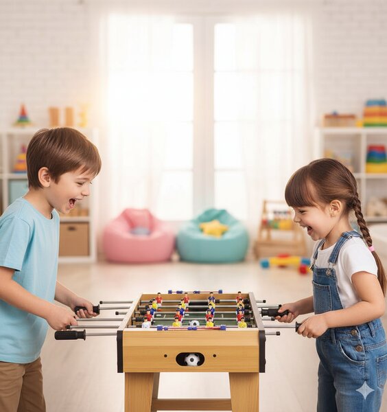 Calcio Balilla in Legno MDF 69x36x66 cm Kids Joy Golden Star