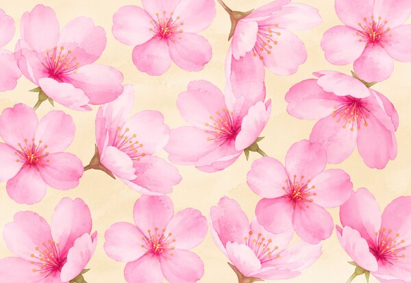 Carta da parati Mazzo di fiori rosa, Carta da parati Alberi, Carta da parati popolare - Tapeko.it
