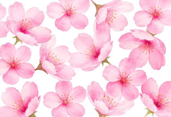 Carta da parati Mazzo di fiori rosa, Carta da parati Alberi, Carta da parati popolare - Tapeko.it
