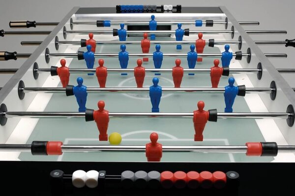 Calciobalilla in Mdf con Aste Uscenti e Campo Gioco Lungo Garlando Master Champion Itsf