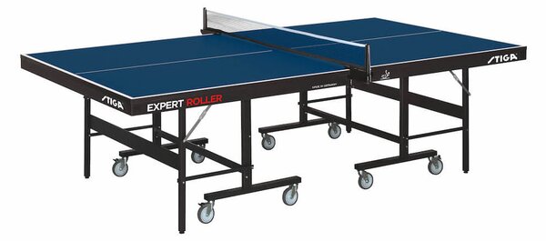 Tavolo da Pin Pong Omologato F.I.T.E.T con Piano Blu per Interno Stiga Expert Roller Css