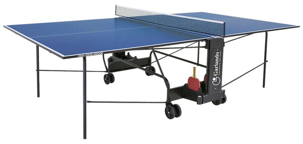 Tavolo da Pin Pong con Piano Blu e Ruote per Interno Garlando Advance Indoor