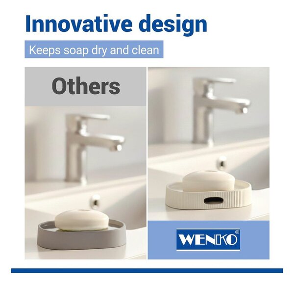 Portasaponetta color crema in ceramica Fablo – Wenko