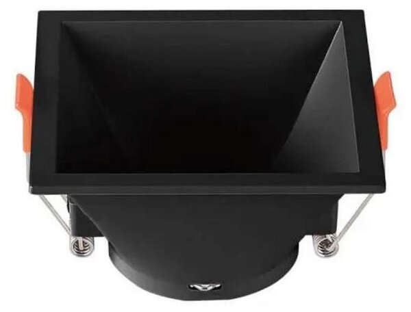 V-TAC VT-927 portafaretto led da incasso quadrato incavo faretto GU10 colore nero in policarbonato sku 6639