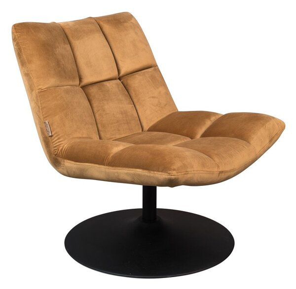 Poltrona in velluto color senape Bar - Dutchbone
