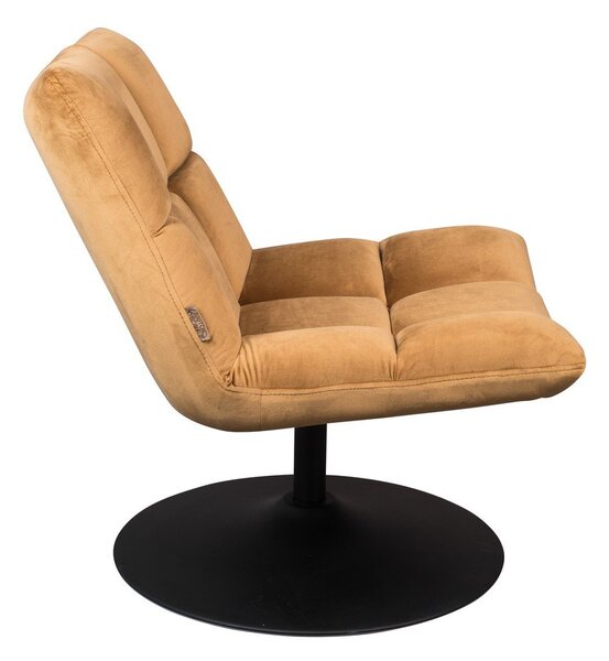 Poltrona in velluto color senape Bar - Dutchbone