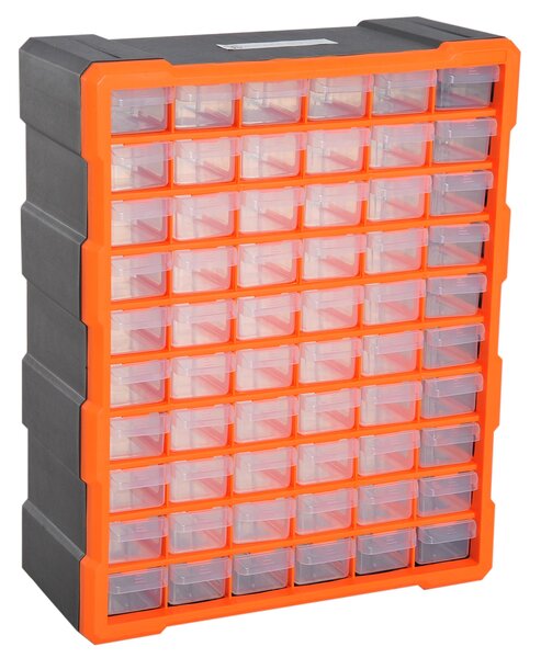 Cassettiera Box per Accessori Minuteria Arancione 38x16x47.5 cm