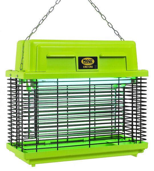 Zanzariera Elettrica 2 Lampade 30W Moel Cri-Cri Fluo Giallo Lime