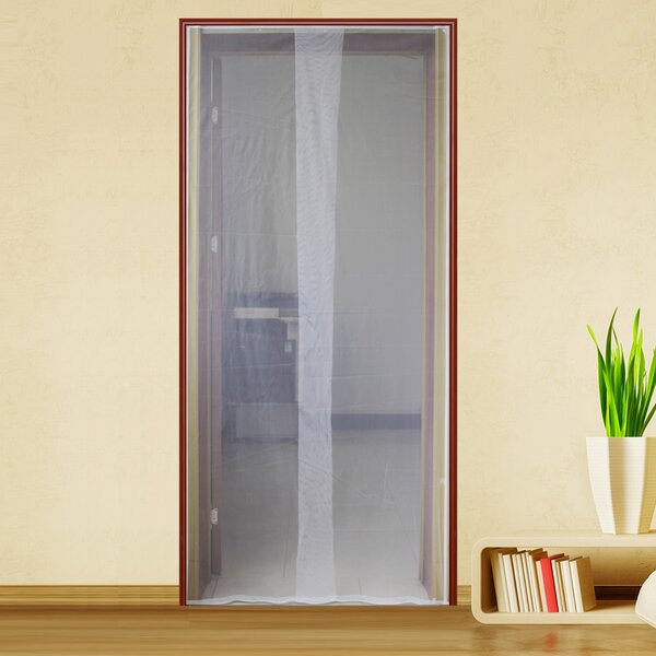Zanzariera per Porta 150x250 cm con Bioadesivo Nero