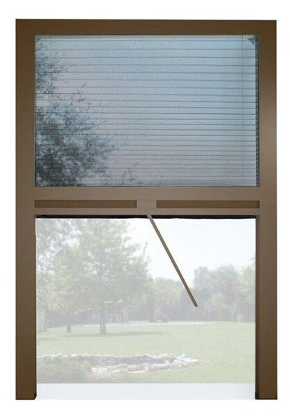 Zanzariera a Plisse per Finestra 85x160 cm Riducibile Bronzo