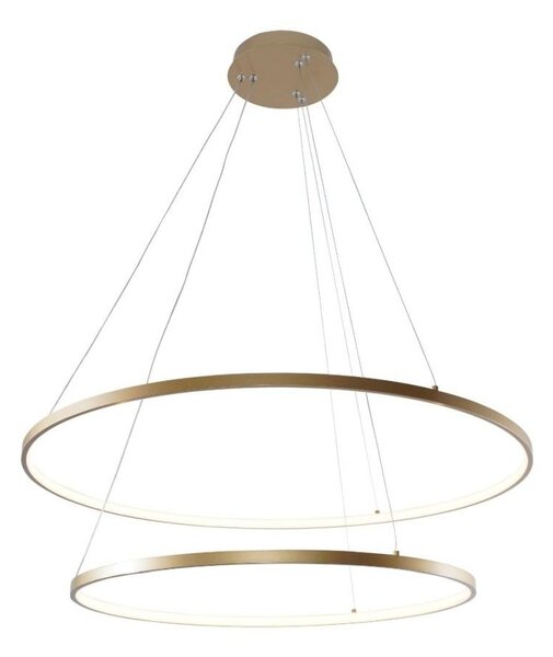Lampadario a LED BRENO dorato 60W 5100lm in alluminio, dimensioni: 150x80x80 cm, IP20, Zuma Line