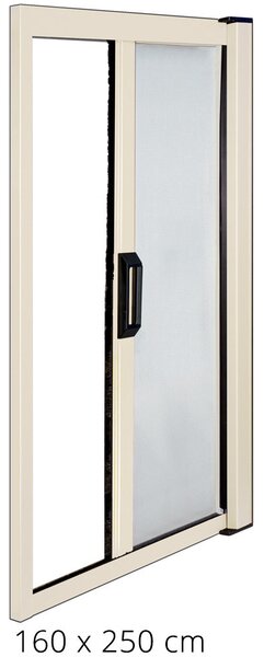 Zanzariera Avvolgibile Avorio per Porta e Balcone a Molla 160X250Cm