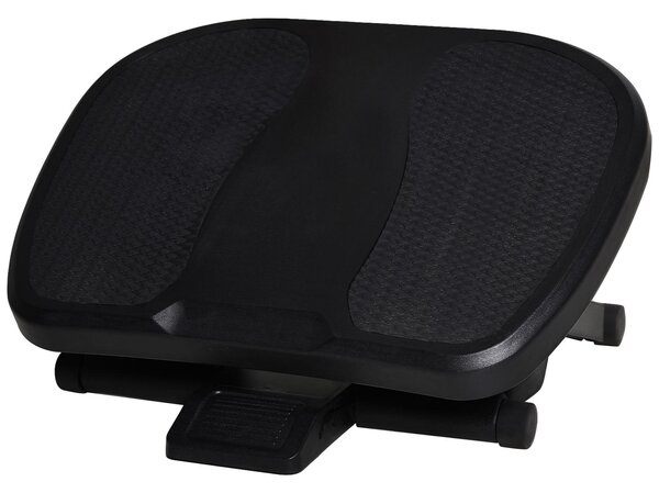 Poggiapiedi da Ufficio Altezza Regolabile 10-16,5 cm Nero
