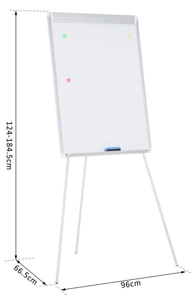 Lavagna Magnetica con Treppiede 96x66.5x124-184.5 cm