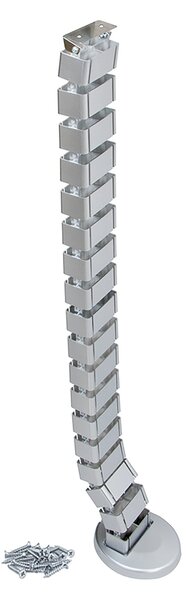 Colonna Passacavi per Scrivania Ufficio 78 cm in Plastica Emuca Grigia