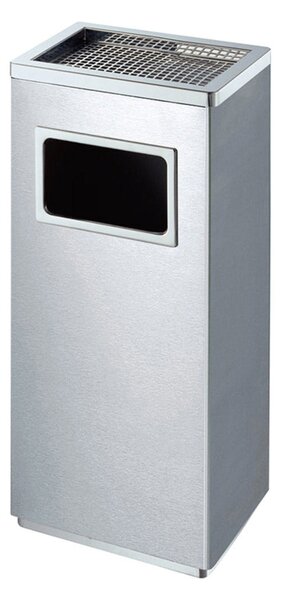 Cestino Gettacarte Posacenere 32x60,4x24,1 cm in Acciaio 16L per Interno Esterno