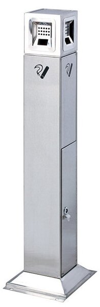 Posacenere a Colonna 30,5x106,3x24,7 cm in Acciaio 3L per Interno Esterno