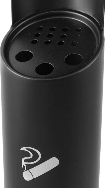 Posacenere da Parete Ø9 cm in Metallo Nero Opaco 3L per Esterno