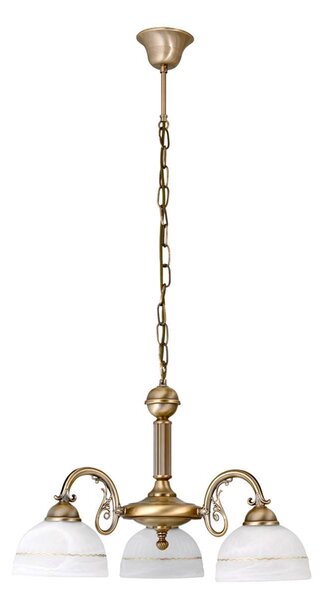 Rabalux 8813 Lampadario 3 spot Flossi, E27, bronzo-argento-bianco, rotondo, classico, ø540mm