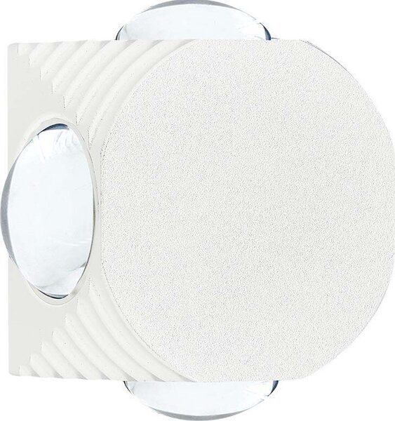 V-TAC VT-2544 Lampada da parete LED 4W rotonda con 4 fasci luminosi applique da muro 4000K colore bianco IP54 - SKU 10591