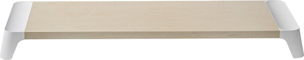Supporto Monitor da Scrivania 53x20x5,7 cm in Plastica e Legno Bianco