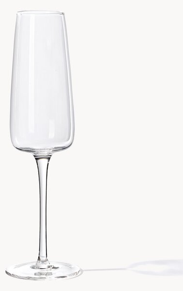 Set di 4 flute da champagne in vetro soffiato Ellery
