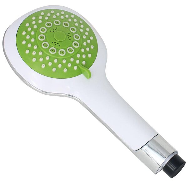 Doccetta Sanlingo regolabile in 5 posizioni, diametro 120 mm, design verde, bianco e cromato