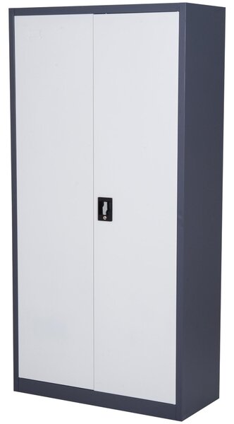 Armadio Portadocumenti da Ufficio in Acciaio Laminato Bianco 90x40x180 cm