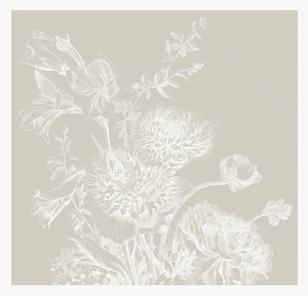 Carta da parati Engraved Flowers