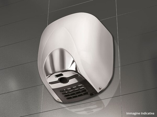 Asciugamani Elettrico con Fotocellula 1100W Vama Ecostream LF Alluminio Cromato
