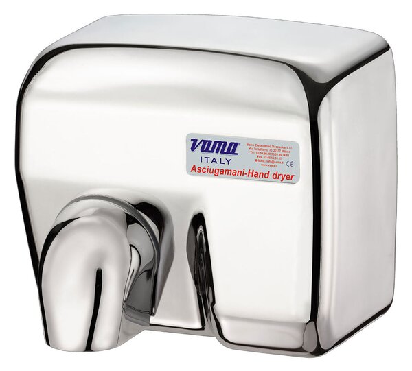 Asciugamani Elettrico Antivandalo con Fotocellula 2400W Vama Ariel LF Acciaio Inox Lucido