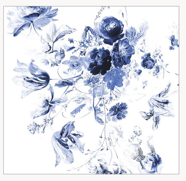 Carta da parati Royal Blue Flowers III