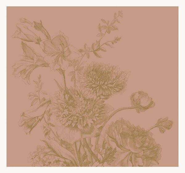 Carta da parati in tessuto non tessuto Engraved Flowers