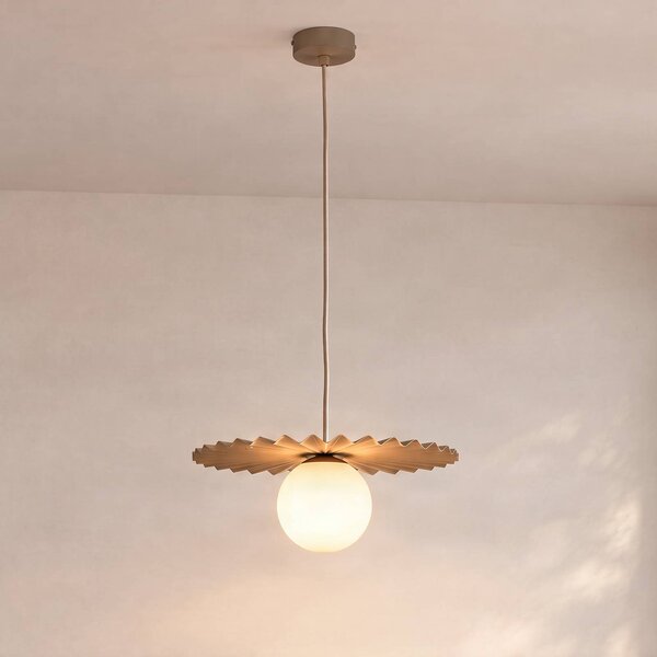 Lampada a sospensione Fiore Domiluce, dimmerabile, Crema / Ambra, Cucina, Metallo, Moderno, Lampada a sospensione