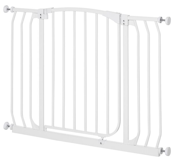 Cancelletto Bambini Barriera di Protezione 96x72,5 cm in Metallo Bianco