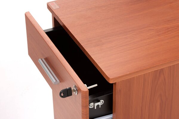Cassettiera da Ufficio 3 Cassetti 40x50x61 cm Chest Ciliegio