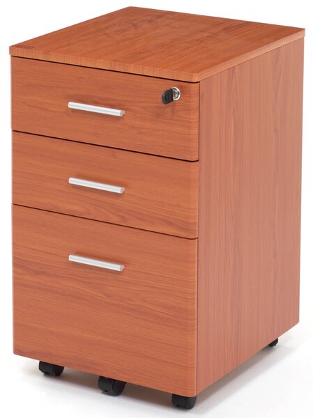 Cassettiera da Ufficio 3 Cassetti 40x50x61 cm Chest Ciliegio
