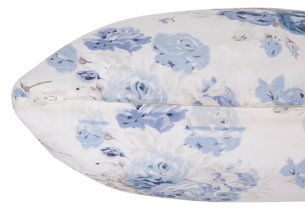 Cuscino D'arredo In Percalle Bouquet 50x50 Bellora Floreale Blu Caleffi