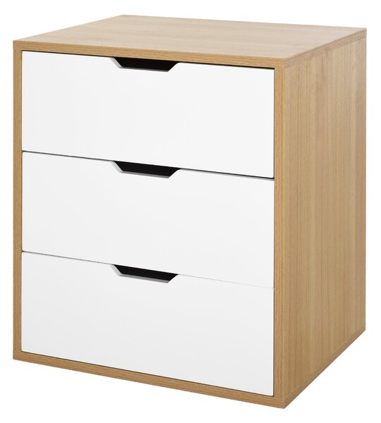 Cassettiera Portadocumenti da Ufficio 55x45x65,5 cm 3 Cassetti