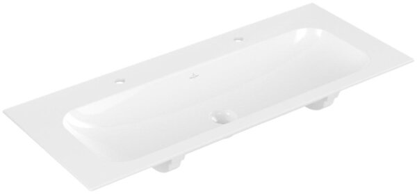 Villeroy & Boch Finion lavabo armoire, sans trop-plein, 2 trous pour robinet, 1200x500mm, 4164C1R1, 4164C1R1