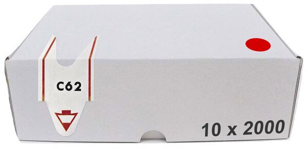 Confezione da 20000 Tickets per Distributore a Chiocciola Lettera + 2 Cifre Visel Rossi