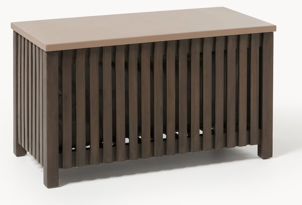 Cassapanca da giardino in legno di acacia con rivestimento Arkin, larg. 80 cm