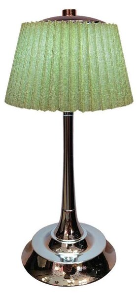 V-TAC Lampada LED da Tavolo 1.5W - Touch Dimmerabile 3in1, Verde Cromato (Batteria Ricaricabile USB-C) (SKU 23357 - VT-7968)