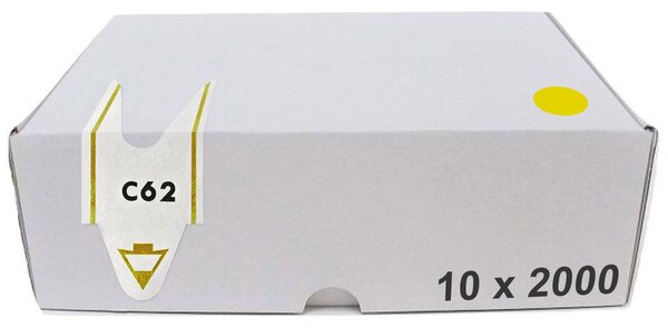 Confezione da 20000 Tickets per Distributore a Chiocciola Lettera + 2 Cifre Visel Gialli