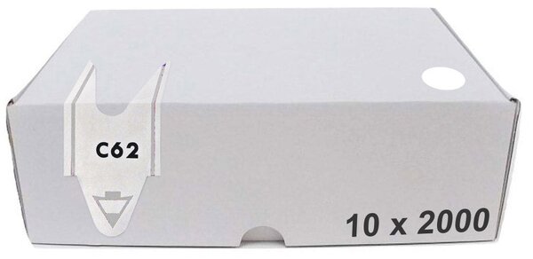 Confezione da 20000 Tickets per Distributore a Chiocciola Lettera + 2 Cifre Visel Bianchi