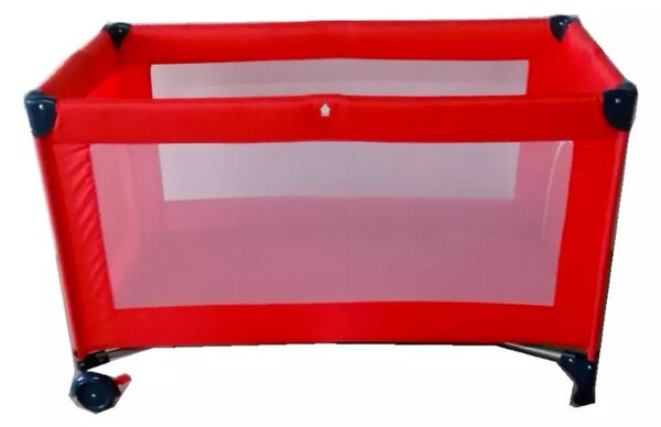 Lettino da Viaggio Rettangolare con Barriere Trupia Baby Player Rosso
