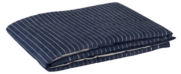 Telo Arredo Copridivano In Plaid Grandecor In Percalle Line 130x180 Carrara Moderno Blu Caleffi
