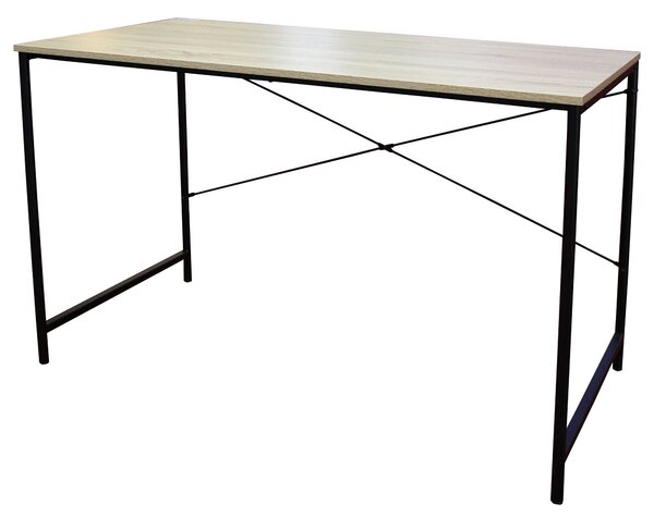 Scrivania da Ufficio 120x60x75 cm in Acciaio e Legno MDF